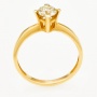 Кольцо из желтого золота 585 пробы c 1 бриллиантом Л24126054 фото 3