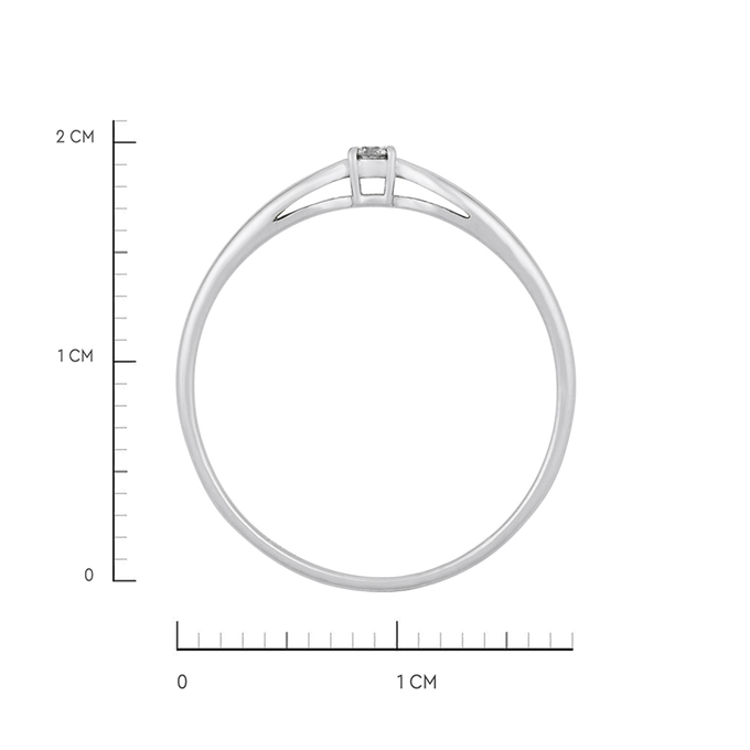 Кольцо из золота 585 пробы c бриллиантом, Л 3706 6402 за 10150