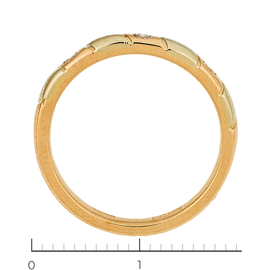 Кольцо из красного золота 585 пробы c 3 бриллиантами, Л35061994 за 13275