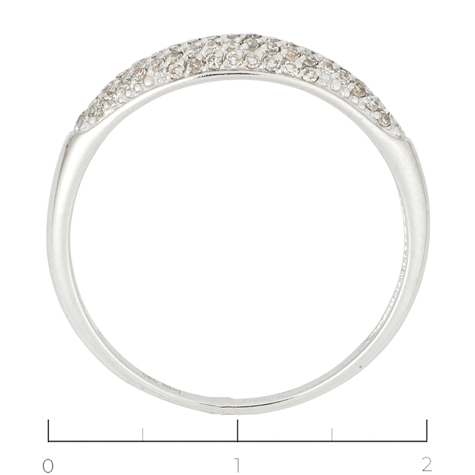 Кольцо из белого золота 585 пробы c 72 бриллиантами