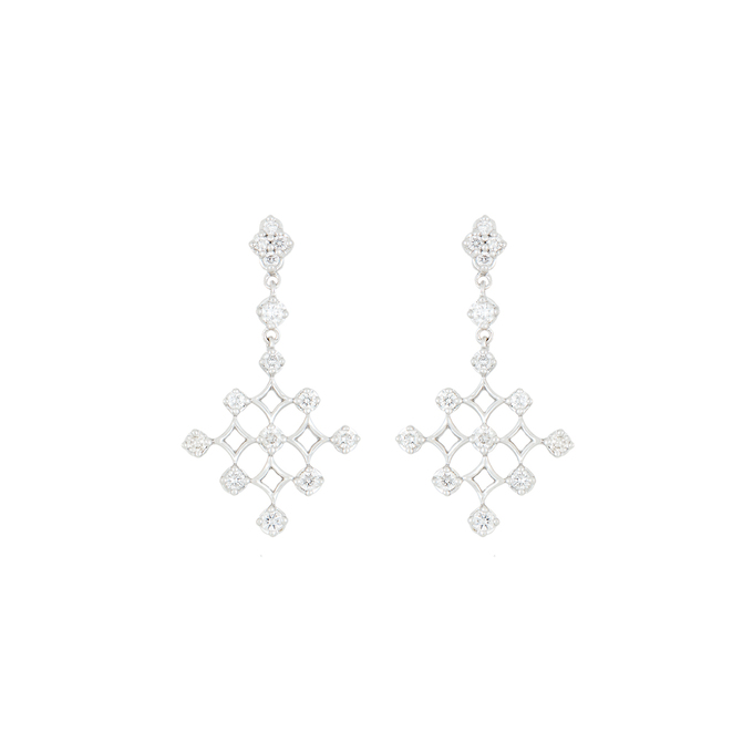 Серьги из золота 750 пробы c бриллиантами, К 0000 2593 за 54200