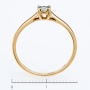 Кольцо из комбинированного золота 585 пробы c 1 бриллиантом Л19102767 фото 4
