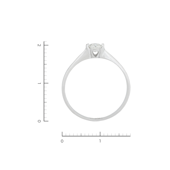 Кольцо из белого золота 750 пробы c 1 бриллиантом, Л57032876 за 25200