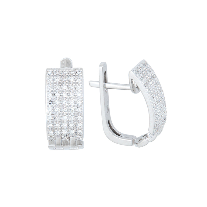 Серьги из золота 585 пробы c бриллиантами, Л 4304 7672 за 37520