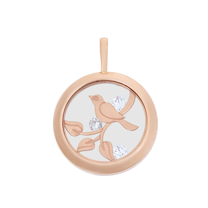 Подвеска из золота 585 пробы c фианитами и стеклом, Л 6700 0762 за 34240