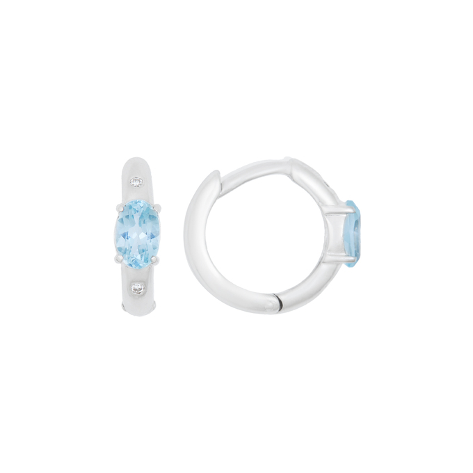 Серьги из золота 585 пробы c топазами и бриллиантами, К 0000 3930 за 42000