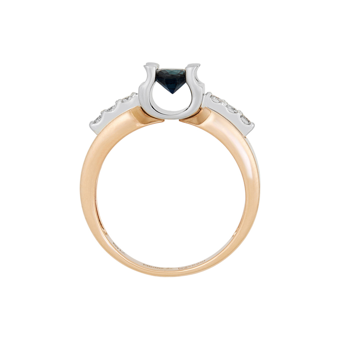 Кольцо из золота 585 пробы c сапфиром и бриллиантами, Л 4107 3850 за 63920