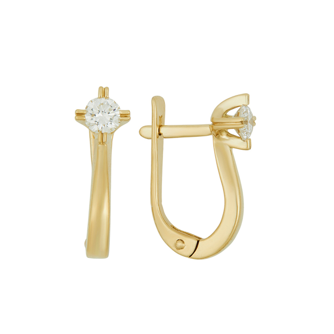 Серьги из золота 750 пробы c бриллиантами, Ц О007 1033 за 128000