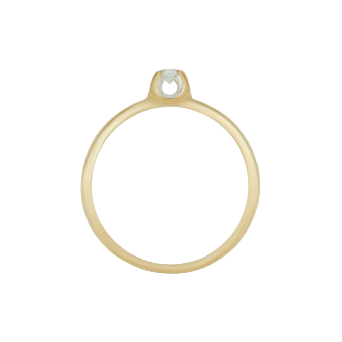 Кольцо из золота 585 пробы c бриллиантом, Л 0808 7884 за 17200