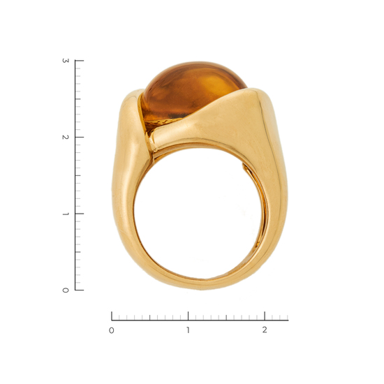 Кольцо из желтого золота 750 пробы c 1 цитрином, Л30134231 за 210000