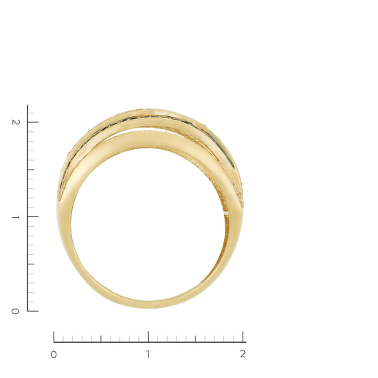 Кольцо из желтого золота 585 пробы c фианитами, Л45071333 за 35440