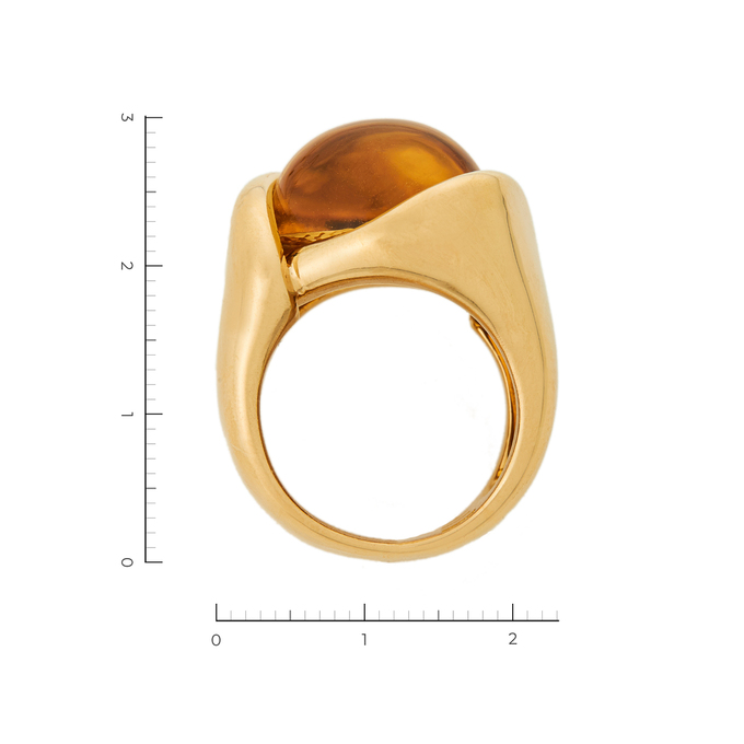 Кольцо из золота 750 пробы c 1 цитрином, Л 3013 4231 за 116900