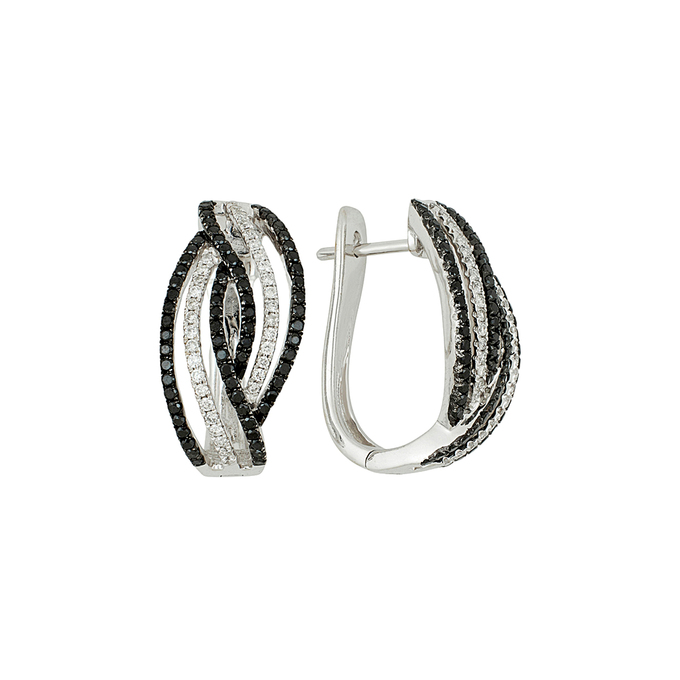 Серьги из золота 585 пробы c бриллиантами, Л 7502 0402 за 69440