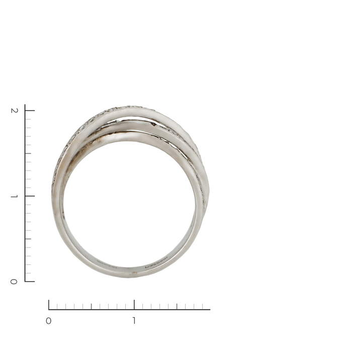 Кольцо из белого золота 585 пробы c 51 бриллиантами, Л 2809 6725 за 40720