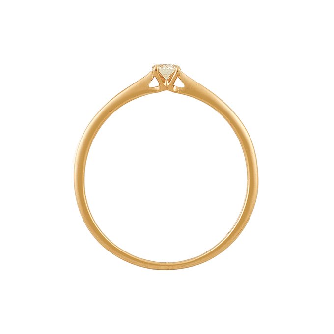 Кольцо из золота 585 пробы c бриллиантом, Л 4807 8244 за 15520