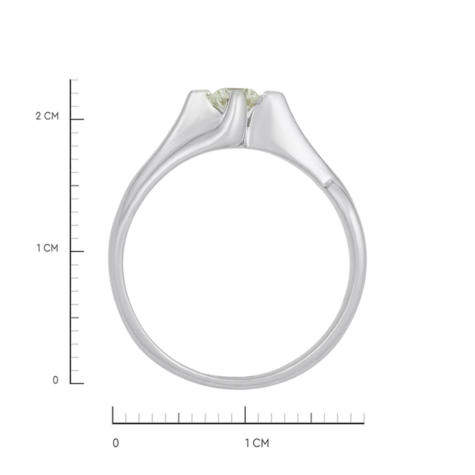 Кольцо из золота 585 пробы c бриллиантом, Л 4306 2497 за 81520