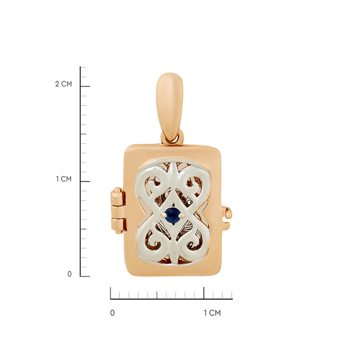 Подвеска из золота 585 пробы c сапфиром, Л 2811 9758 за 27600