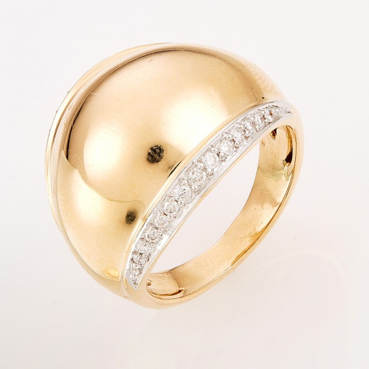 Кольцо из желтого золота 750 пробы c 26 бриллиантами 121755 фото 1
