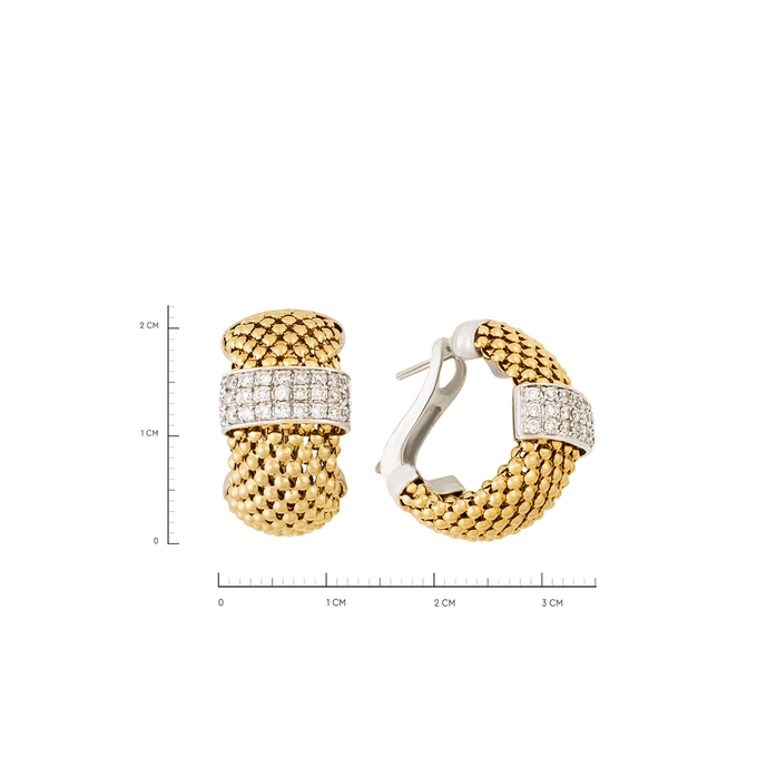 Серьги из золота 750 пробы c бриллиантами, Ц О007 2921 за 230000