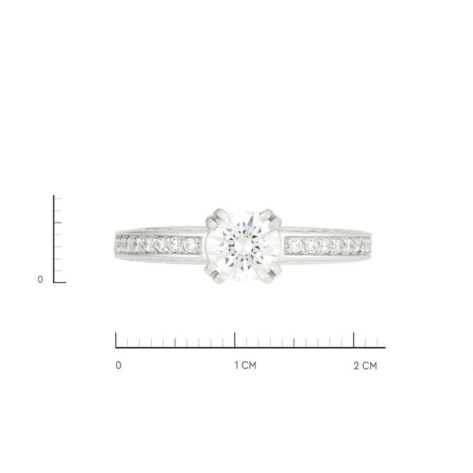 Кольцо из золота 585 пробы с фианитами, Л 5704 0437 за 33500