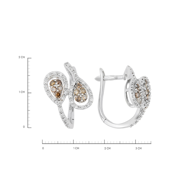 Серьги из золота 585 пробы c бриллиантами, К 0000 3050 за 49800