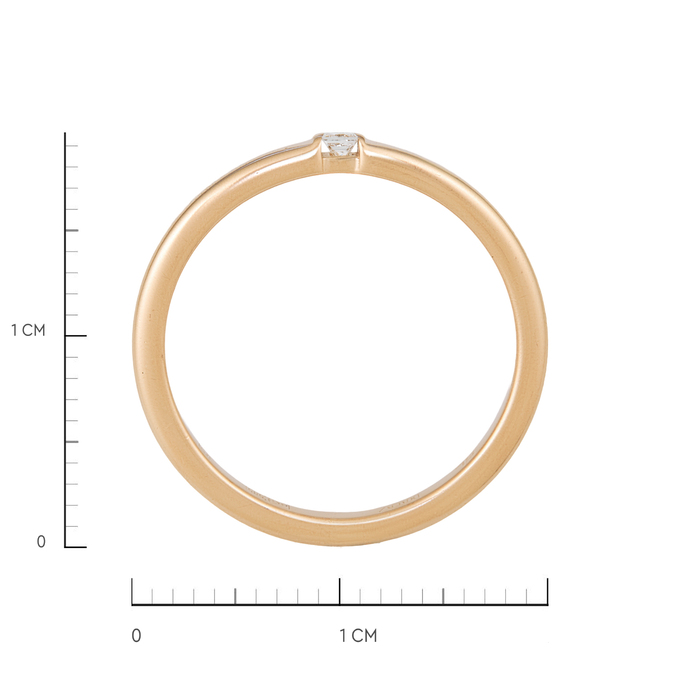 Кольцо из золота 585 пробы c бриллиантом, Л 5208 1669 за 27100