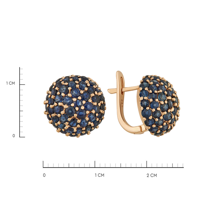 Серьги из золота 585 пробы c сапфирами, Л 3507 1783 за 108720