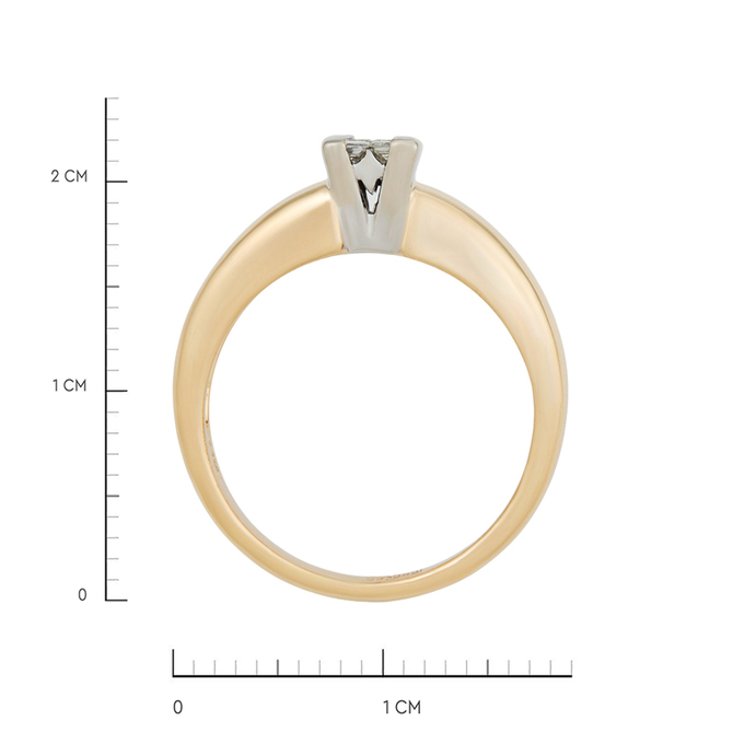 Кольцо из золота 585 пробы c бриллиантами