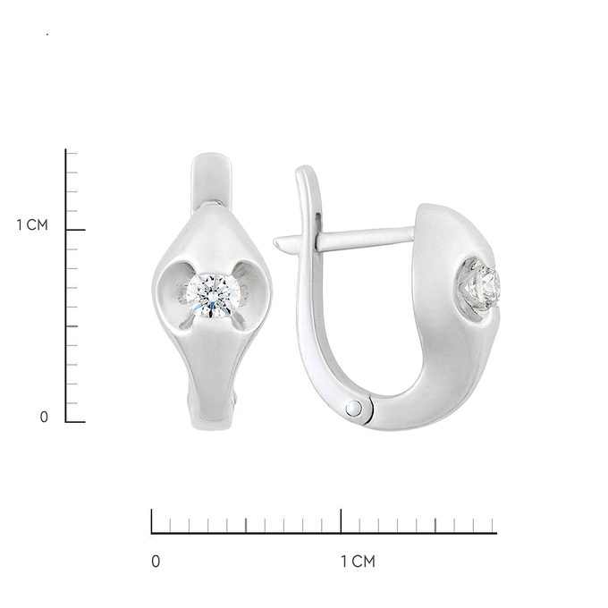 Серьги из золота 585 пробы c бриллиантами, Л 7502 9232 за 78720