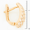Серьги из красного золота 585 пробы c фианитами