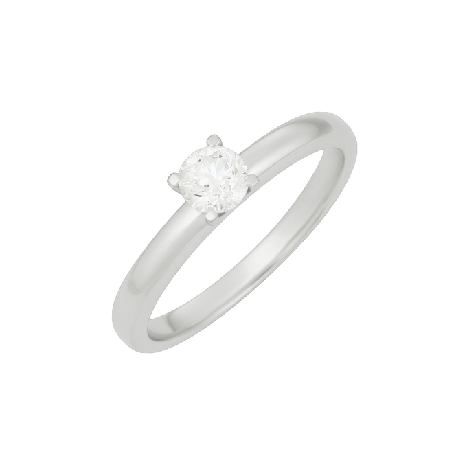 Кольцо из золота 585 пробы c бриллиантом