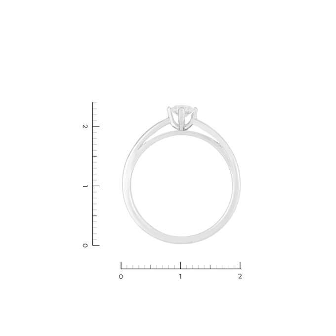 Кольцо из золота 585 пробы c 1 бриллиантом, Л 2810 5848 за 54800