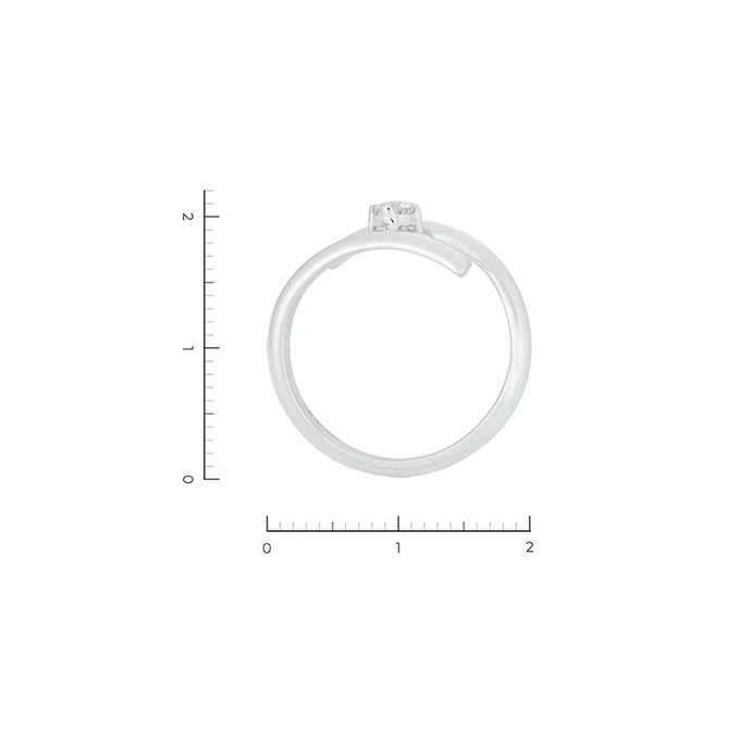 Кольцо из золота 585 пробы c 1 бриллиантом, Л 0408 2983 за 26700