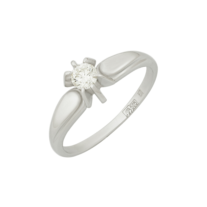 Кольцо из золота 585 пробы c бриллиантом, Л 1911 9800 за 57000