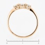 Кольцо из комбинированного золота 585 пробы c 3 бриллиантами ЦО0035242 фото 4