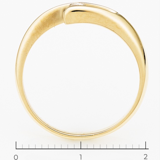 Кольцо из желтого золота 585 пробы c 1 бриллиантом, Л08079552 за 11450