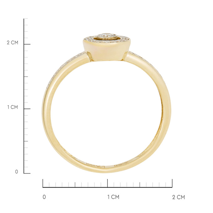 Кольцо из золота 585 пробы c бриллиантами, Л 3309 7979 за 35600