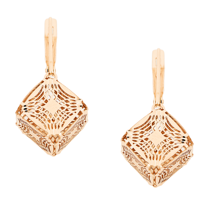 Серьги из красного золота 585 пробы