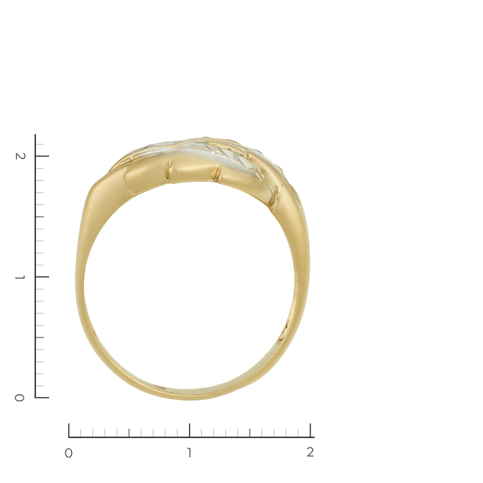 Кольцо из комбинированного золота 585 пробы