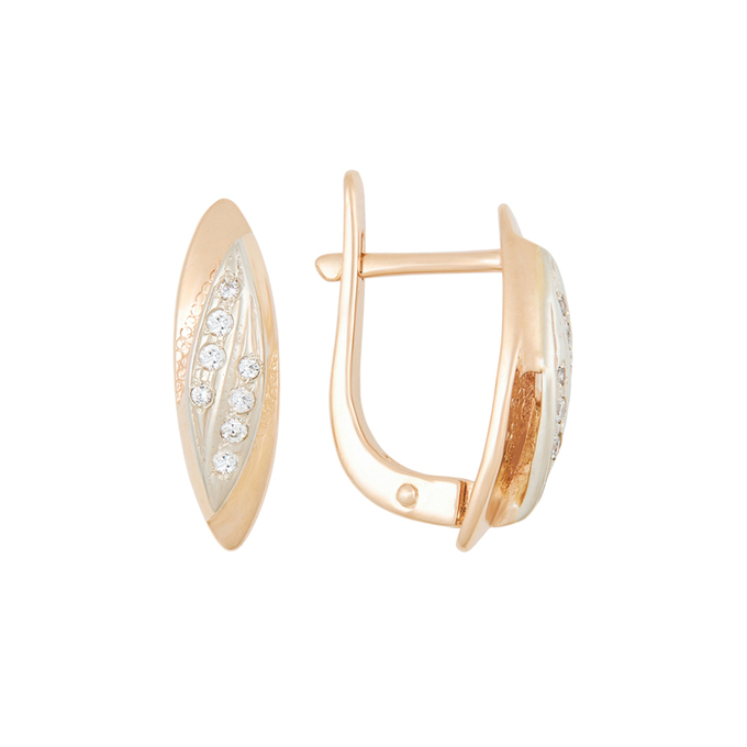 Серьги из золота 585 пробы c фианитами, Л 5103 9782 за 29280