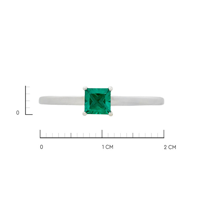 Кольцо из золота 585 пробы с синтетическим изумрудом, Л 0617 1630 за 13200