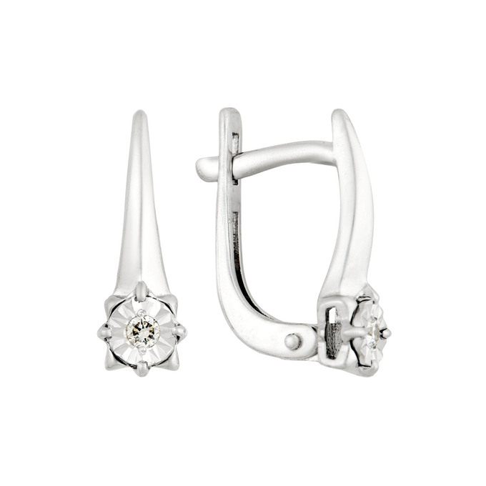 Серьги из золота 585 пробы с бриллиантами, Ц О007 3260 за 30000