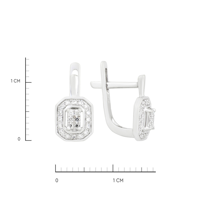 Серьги из золота 585 пробы с бриллиантами, Л 4508 6364 за 28700