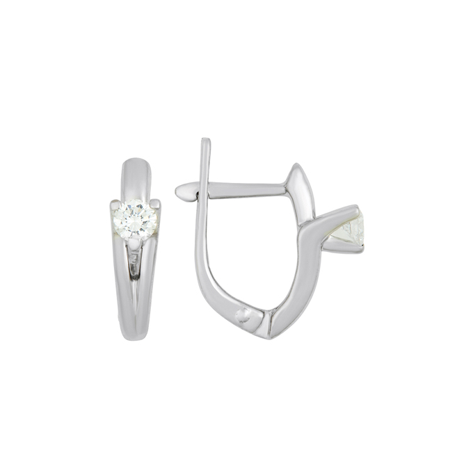 Серьги из золота 750 пробы c бриллиантами