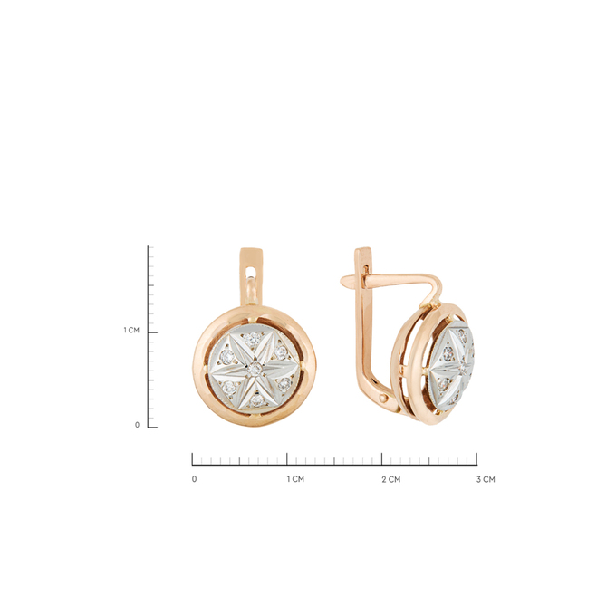 Серьги из золота 585 пробы c бриллиантами, Л 2205 0450 за 50800