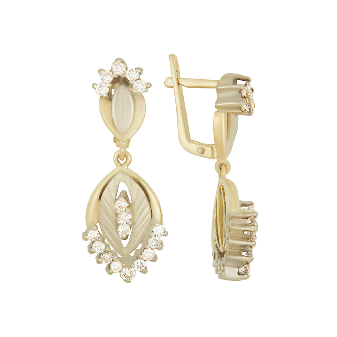 Серьги из золота 750 пробы c бриллиантами, Л 3009 5154 за 136800