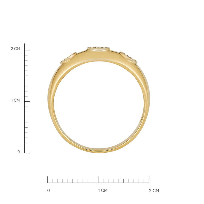 Кольцо из золота 585 пробы c бриллиантами, Л 1208 0275 за 124800