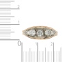 Кольцо из комбинированного золота 583 пробы c 5 бриллиантами Л61005685 фото 3