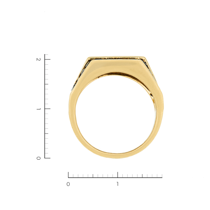 Кольцо из желтого золота 750 пробы c 11 бриллиантами и 28 сапфирами, Л 3308 5226 за 172000