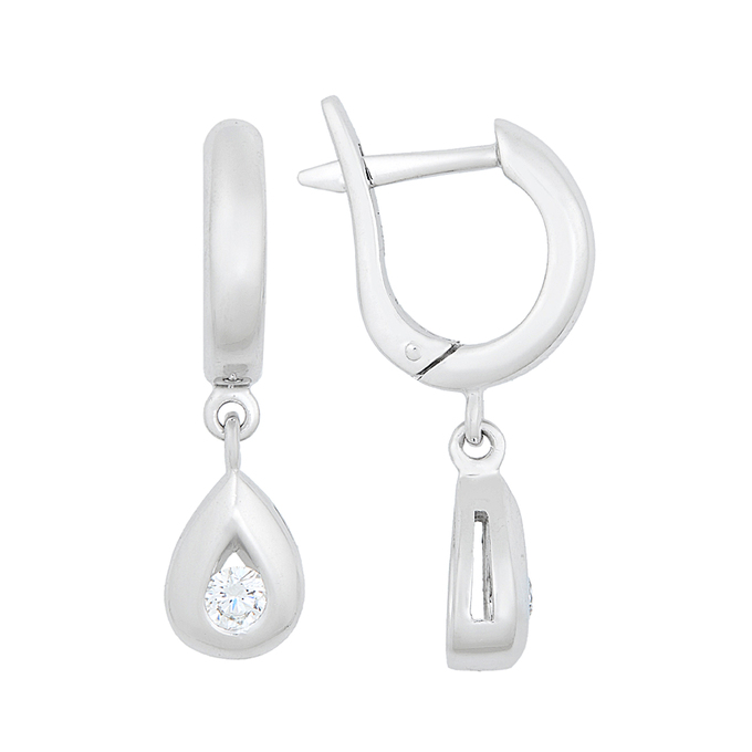 Серьги из золота 585 пробы c бриллиантами